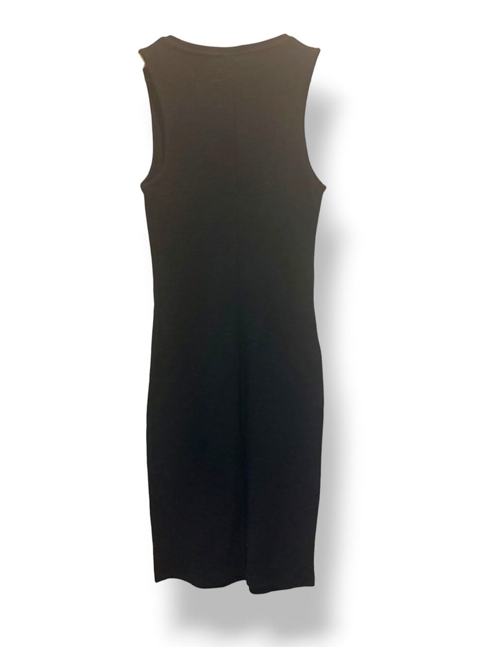 Zara Black Bodycon Midi Dress Small NWT Sleeveless Stretch Little Black Dress